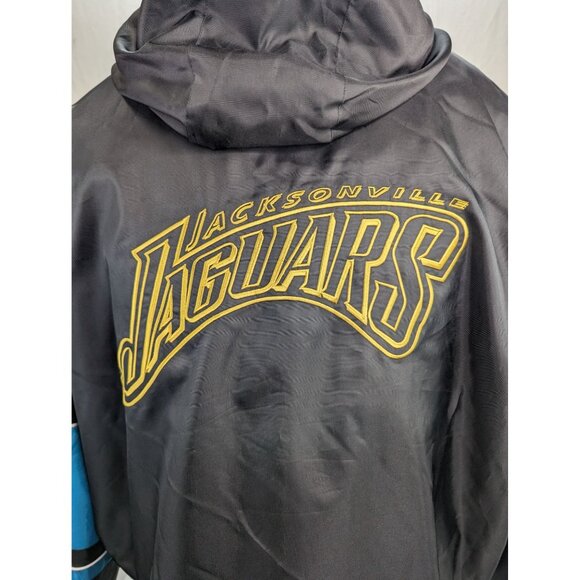 Jacksonville Jaguars Black Blue Hooded Reversable Full Zip Jacket Size XL - Picture 5 of 11